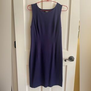 DKNY sleeveless blue stretchy dress, women’s size 4